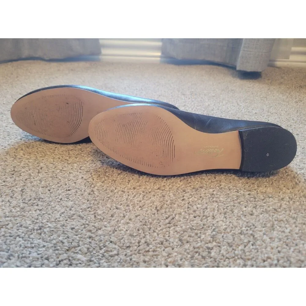 Trotters Signature Womens Loafers Size 7N Black Leather Suede Tassel Flats